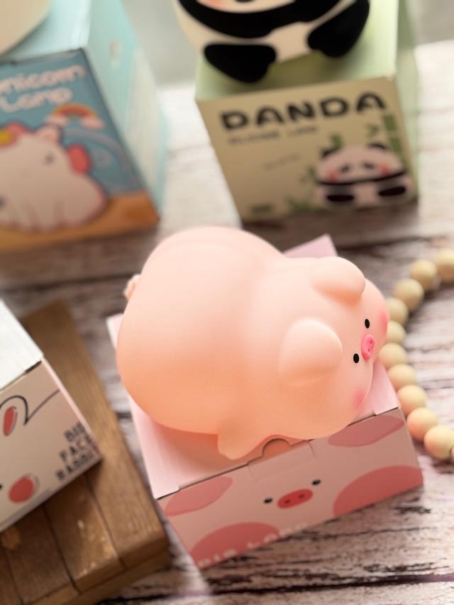 چراغ خواب سیلیکونی خوک صورتی 
